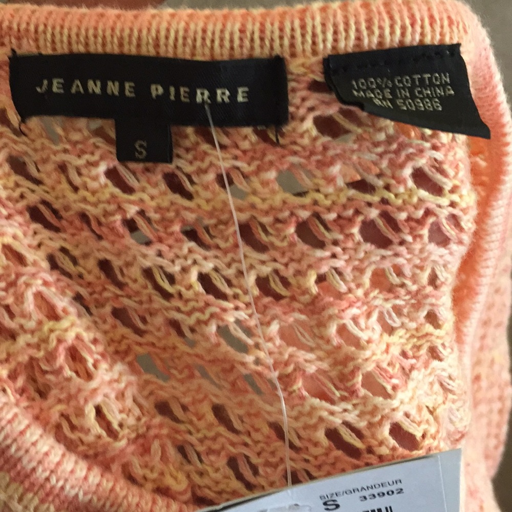 Jeanne Pierre melon loose knit sweater - Picture 4 of 4